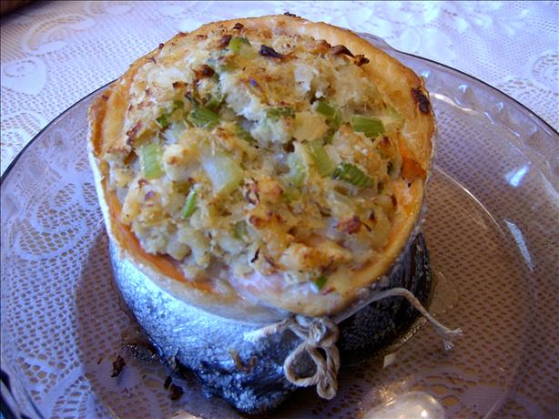 Salmon With Seafood  Stuffing. Photo by startnover