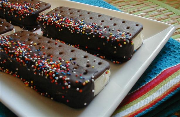 Dipped Ice Cream Sandwiches. Photo by ms_bold
