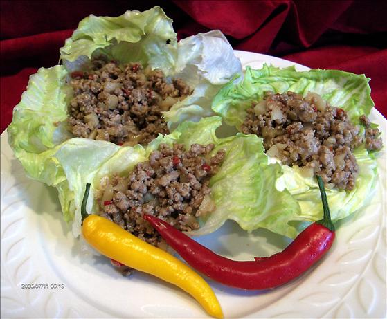 Pork in Lettuce Leaf Cups. Photo by Derf