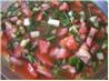 Summer Gazpacho With Garlic Cumin Sauce