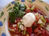 Summer Gazpacho With Garlic Cumin Sauce