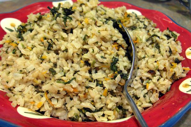 Spinach and Lemon Rice Pilaf. Photo by Derf