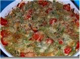 Green Bean Gratinate With Cherry Tomatoes, Mozzarella and Basil