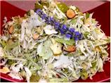 Coleslaw With Grapes, Crunchy Apple Chips and Almonds