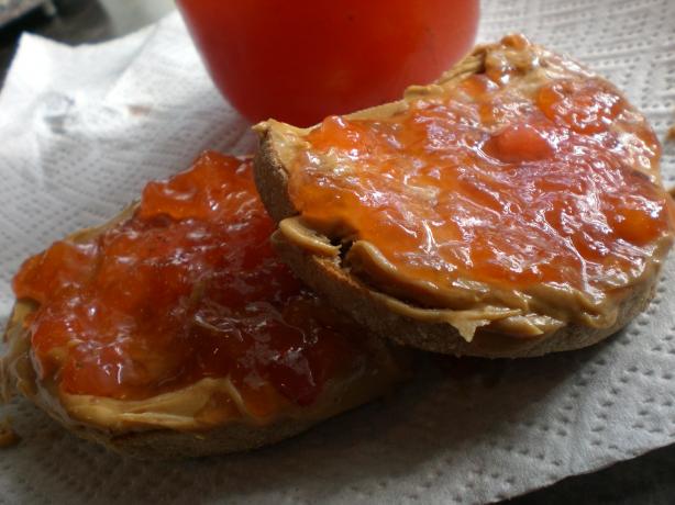 Blushing Peach Banana Jam. Photo by Rollin in the Dough!