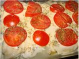 Really Easy Baked Sole Fish With Mozzarella and Tomato