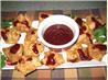 Crab Wontons With Szechuan Blackberry Sauce