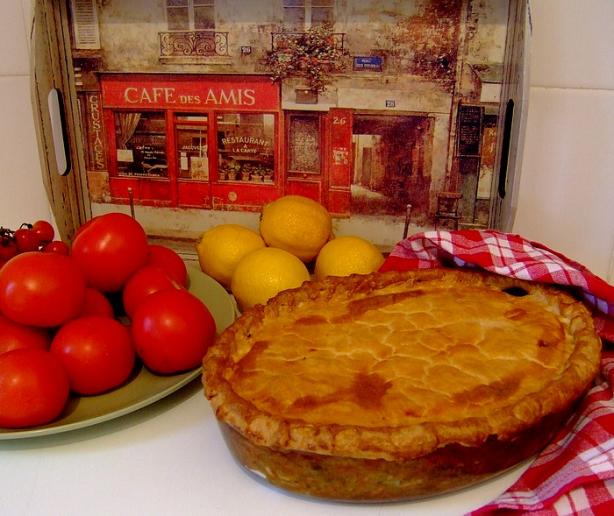 Chicken Pie, Traditional South African Style. Photo by Zurie