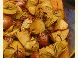 Roasted Artichokes & New Potatoes