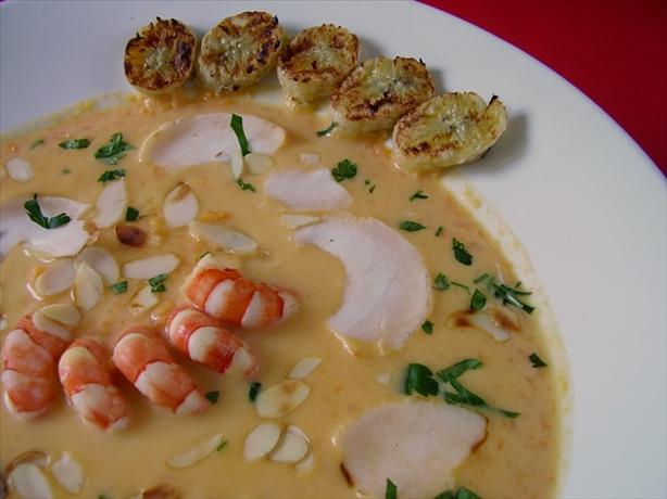 Caribbean Sweet Potato Soup With Ginger Shrimp. Photo by Thorsten