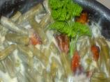 Fresh Summer Sour Cream Green Beans. Photo by Alskann