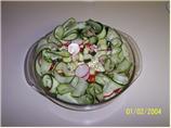 Beautiful Cucumber Salad. Photo by Mindi Bunch