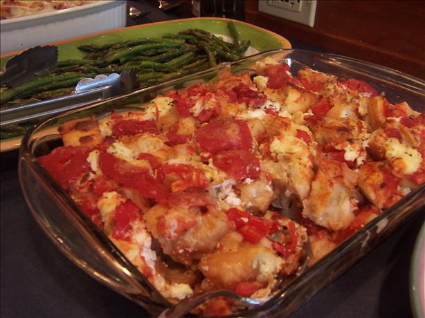 Warm Bruschetta Casserole. Photo by Autism Mommy