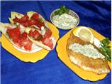Corn-Flake Crusted Fish Fillets With Chile-Cilantro Aioli