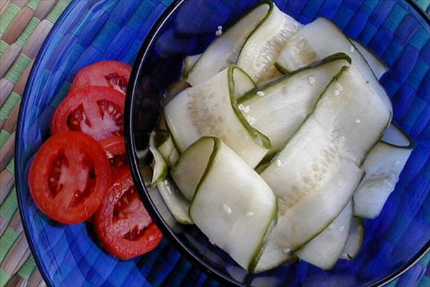 Gourmet Magazine's Asian Cucumber Ribbon Salad. Photo by ms_bold