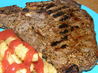 Marinated  Grilled New York Strip Steaks. Recipe by Marie