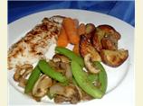 Curried Snap Peas and Mushrooms