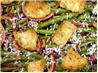 Balsamic Green Bean & Red Onion Salad W/ Multigrain Croutons. Recipe by - Carla -