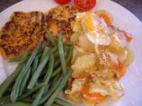 Microwaved Scalloped Potatoes and Carrots