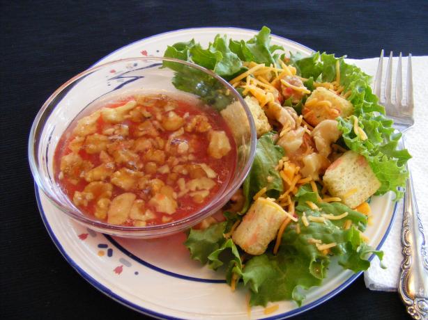 Warm Walnut Dressing. Photo by Seasoned Cook