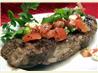 Balsamic Marinated Steaks With Gorgonzola /Tomato  Topping. Recipe by startnover