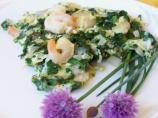 Huevos Revueltos - With Prawns and Baby Spinach