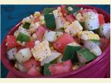 Corn, Cucumber and Tomato Toss