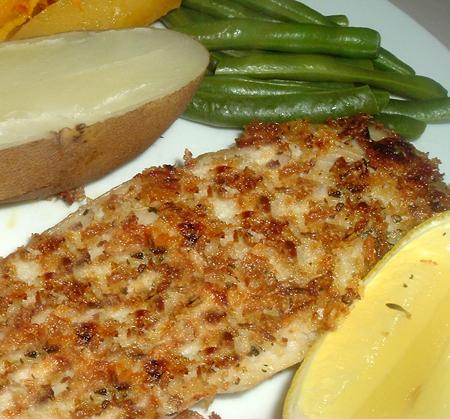Tilapia With Onion Crust. Photo by Bergy
