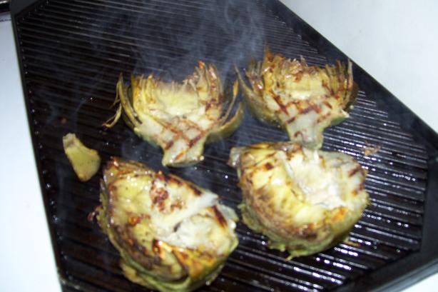 Garlic Grilled Artichokes. Photo by Huskergirl