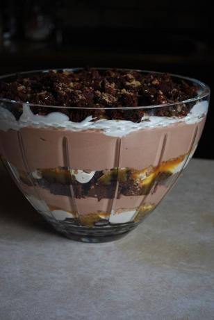 Caramel Brownie Cheesecake Trifle. Photo by Chef #1473042