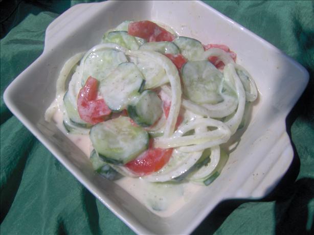 Creamy Cucumber Salad. Photo by Sharon123