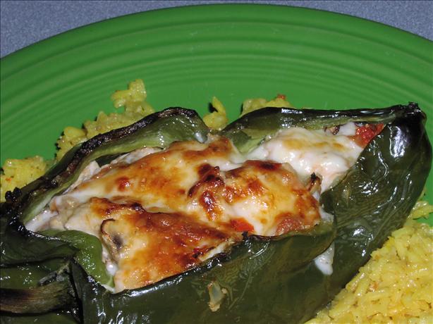 Chicken Stuffed Poblano Chiles. Photo by TeresaS