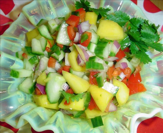 Mango Cucumber Salsa. Photo by katie in the UP