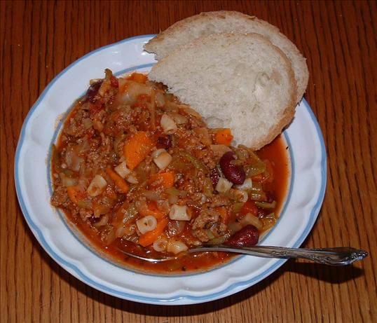 Minestrone Soup With Meat. Photo by Bella Donna