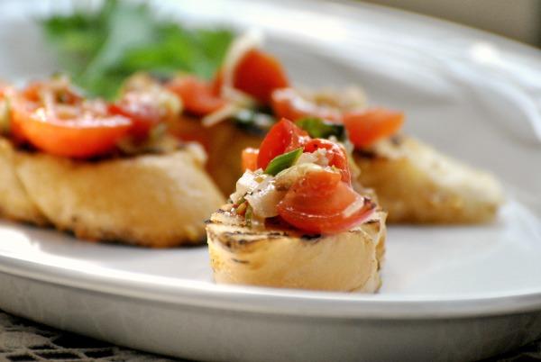Grilled Tomato Bruschetta. Photo by Andi of Longmeadow Farm