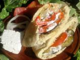 Roasted Vegetable Pita With Creamy Feta Dressing