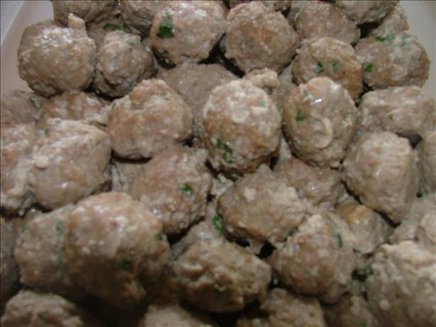 Garlic Italian Meatballs...for a Crowd!. Photo by A Messy Cook