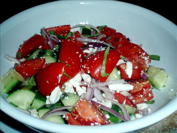 Greek Grilled Pita Salad. Photo by Kozmic Blues