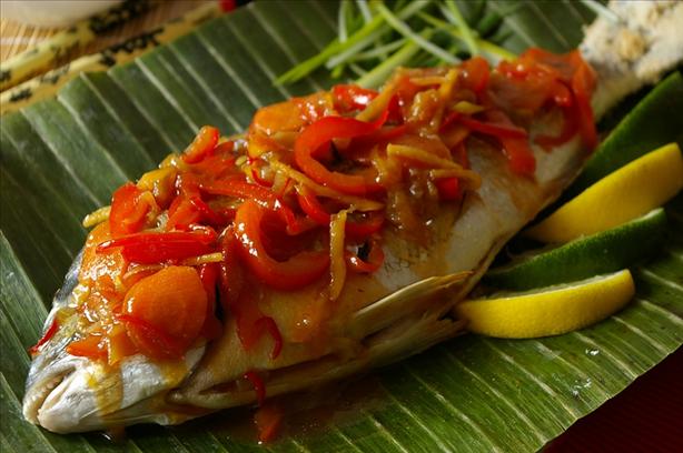 Chinese New Year Whole Fish With Sweet and Sour Vegetables. Photo by Thorsten