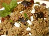 Whole Wheat Couscous With Plums, Goat Cheese and Fresh Mint