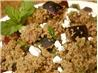 Whole Wheat Couscous With Plums, Goat Cheese and Fresh Mint