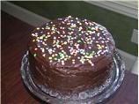 Hanukkah Gelt Double Fudge Chocolate Layer Cake