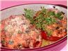 Baked Tomatoes Stuffed With Salmon, Garlic & Capers