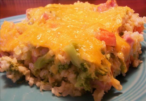 Easy Cheesy Ham and Veggie Rice Casserole-Diabetic. Photo by *Parsley*