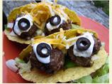 Spooky Eyeball Tacos (Johnny #5 Tacos)