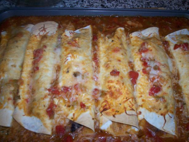 Cheesy Bean Enchiladas. Photo by ModTerrick