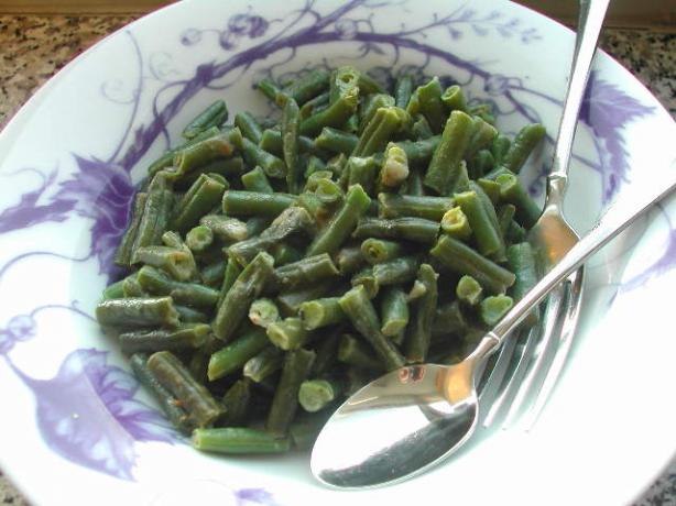 Mustard Green Beans. Photo by Kumquat the Cat's friend