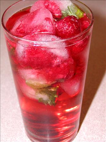 Honey Lemonade With Raspberry Cubes. Photo by Rita~