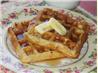 Butterscotch Banana Bread Waffles. Recipe by Charmie777