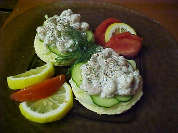 Open - Face Bay Shrimp Sandwich. Photo by Chef PotPie